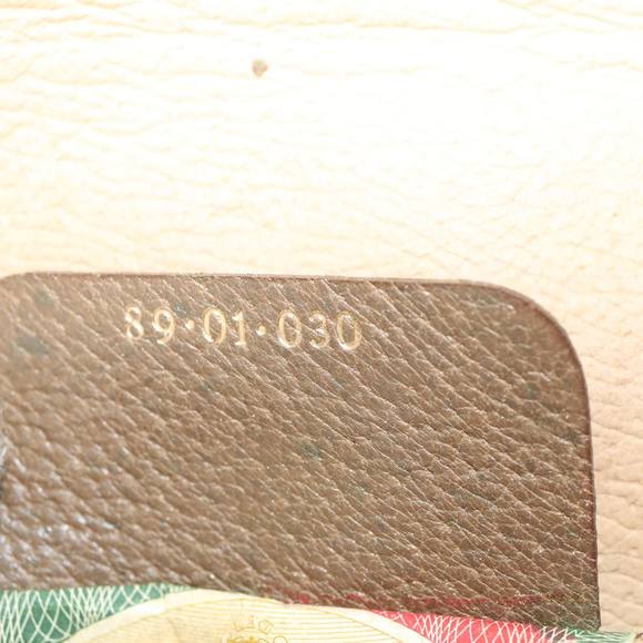 GUCCI GG Canvas Web Sherry Line Clutch Bag Beige Red Green 89 01 030 Auth 43905 - Picture 12 of 16